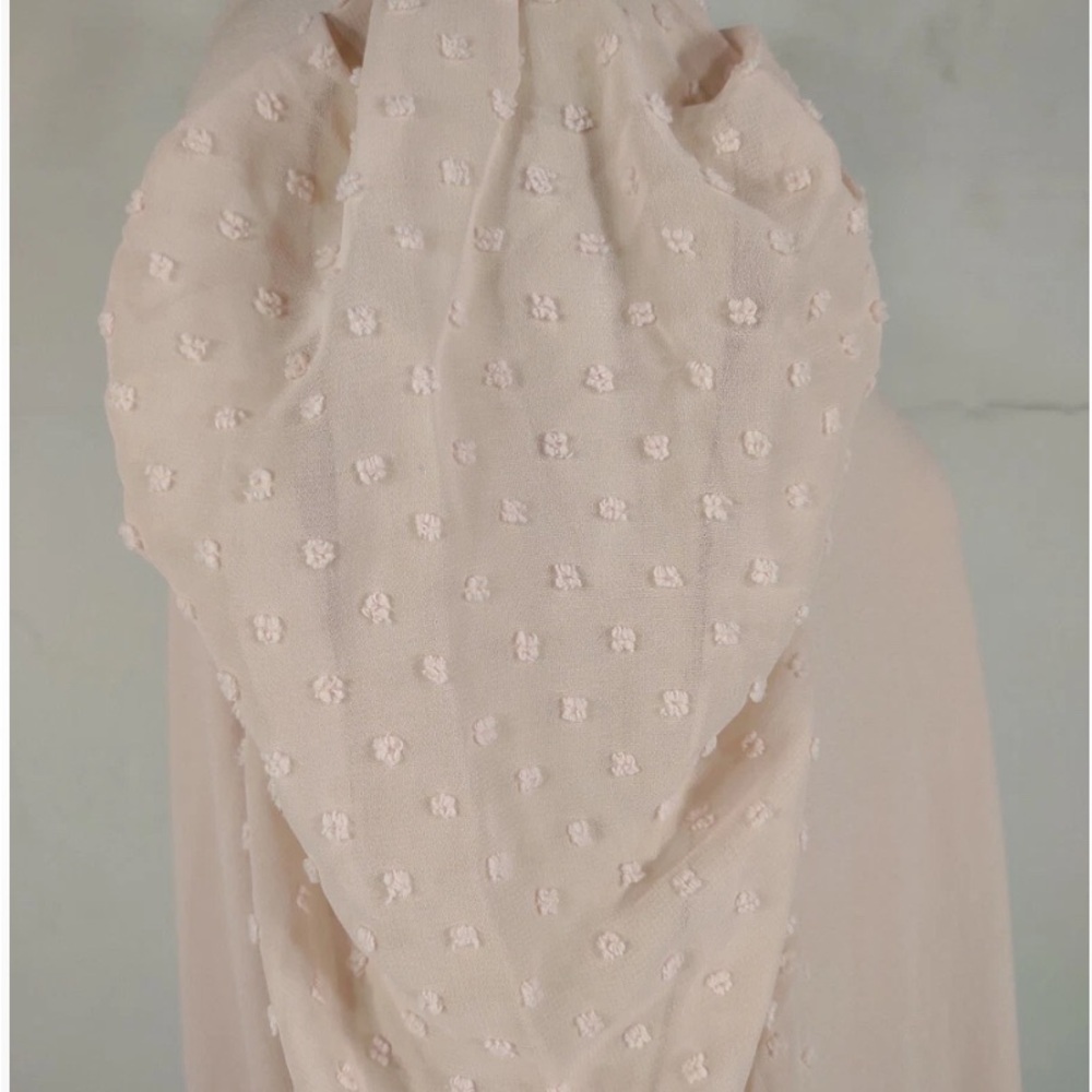 Adrianna Papell Dusty Pink Clip Dot Short Sleeve Blouse-Brand New Never Worn - Picture 3 of 7